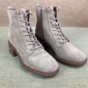Lucky Brand Lace Up Granny Leather Boots